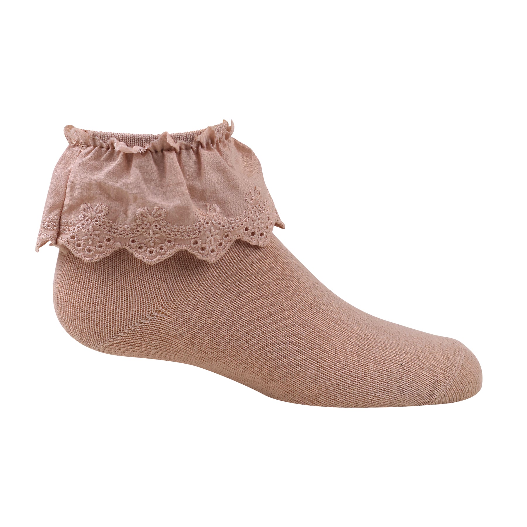 Eyelet Ruffle Ankle