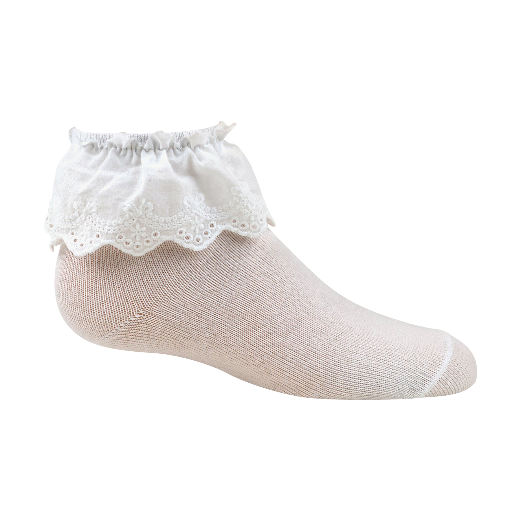 Eyelet Ruffle Ankle