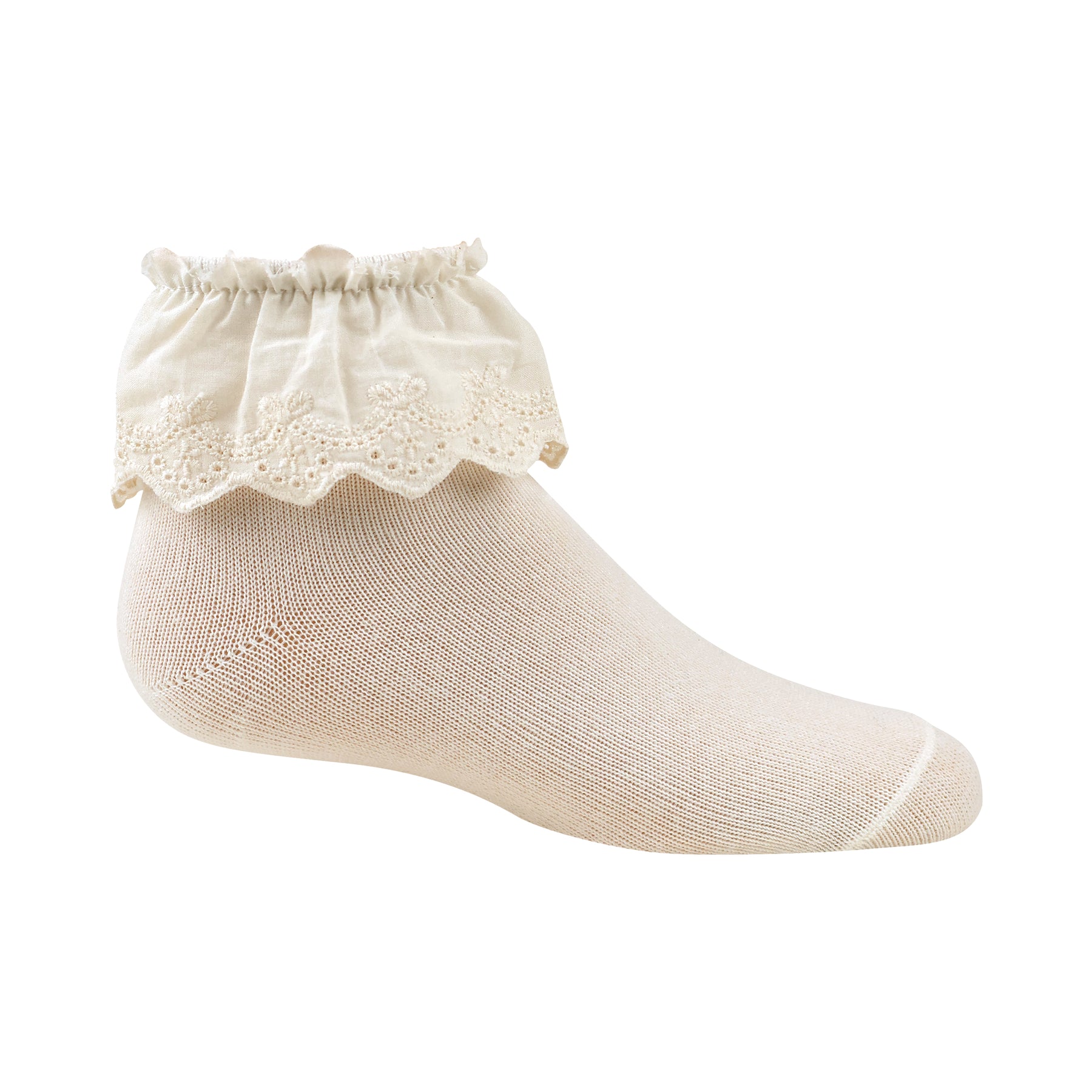 Eyelet Ruffle Ankle