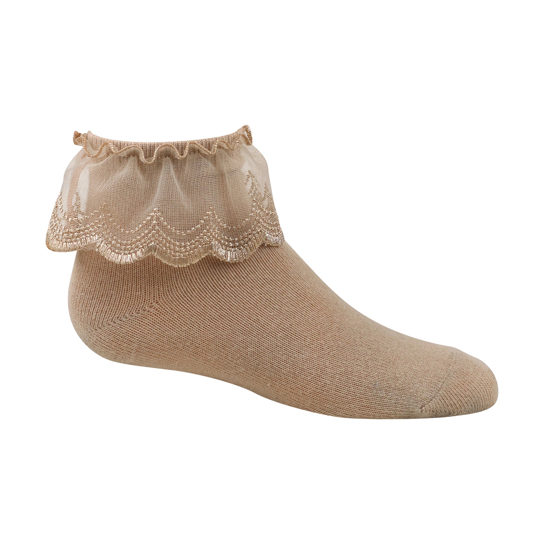 Scalloped Design Ruffle Ankle