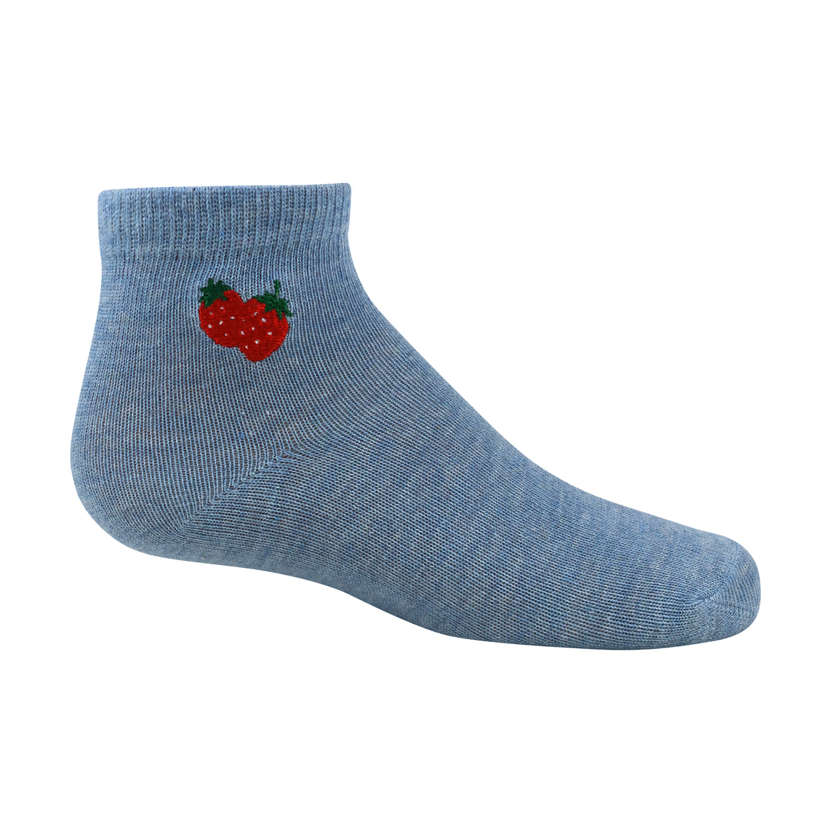 Embroidered Strawberry Ankle