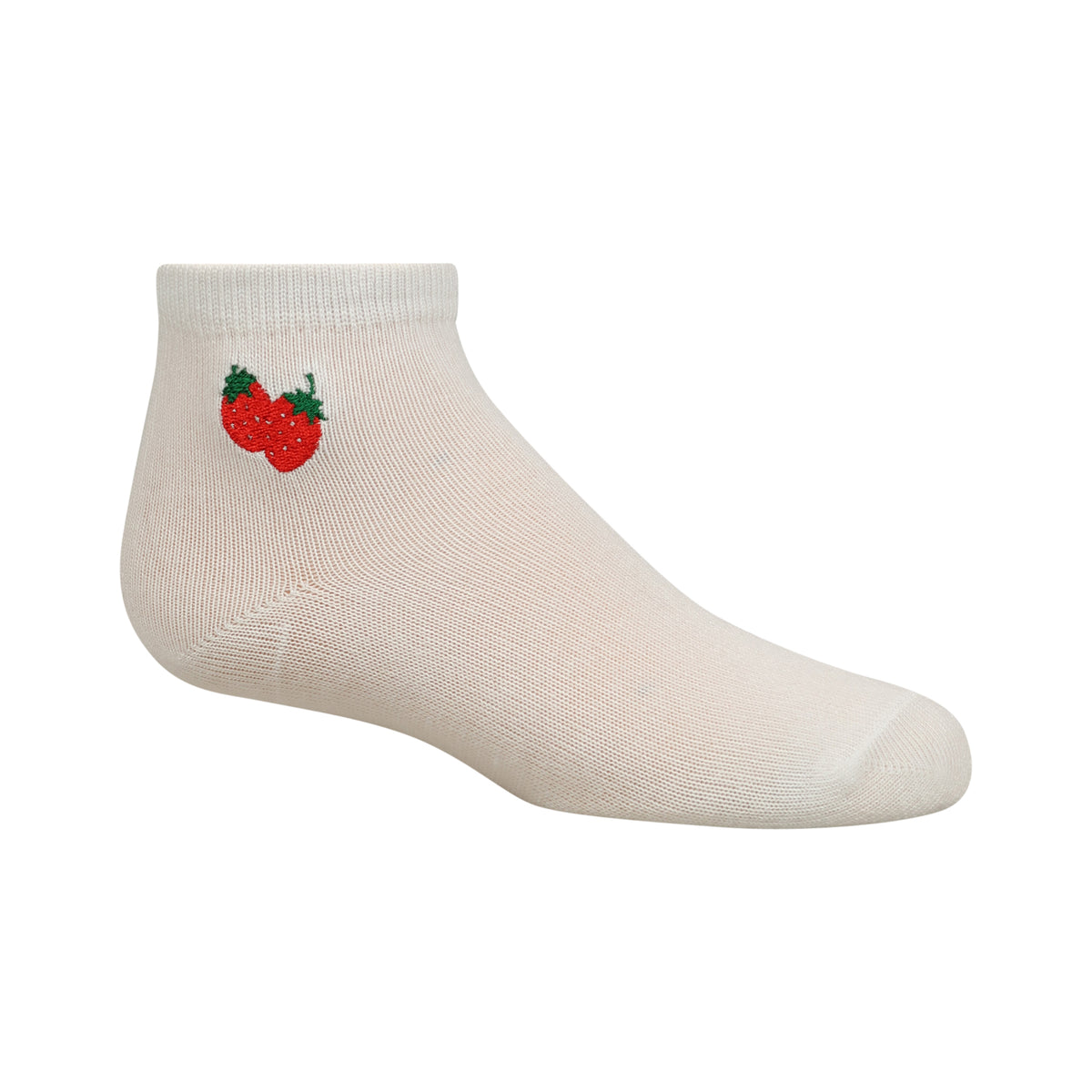 Embroidered Strawberry Ankle