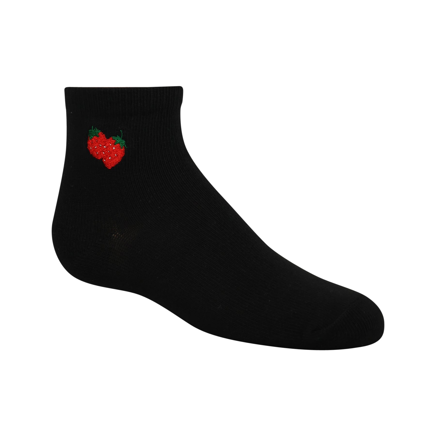Embroidered Strawberry Ankle