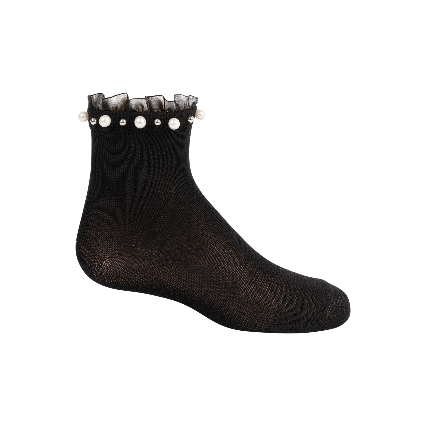 Pearl/Stud Ruffle Ankle