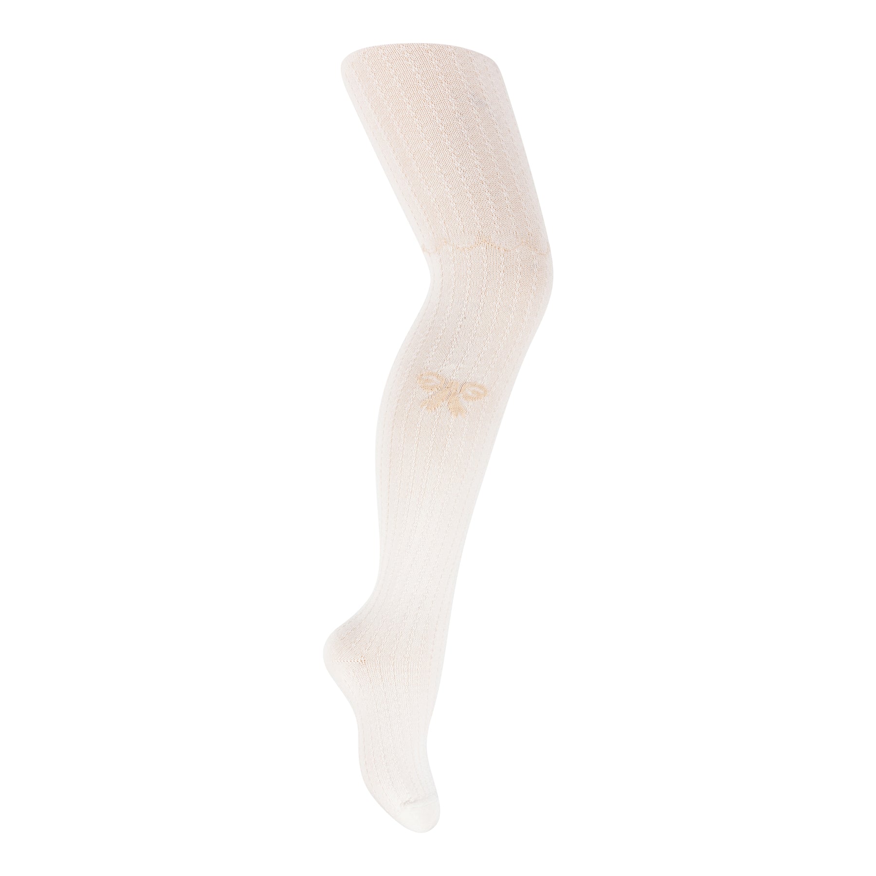 Scalloped Bow Texture Tights