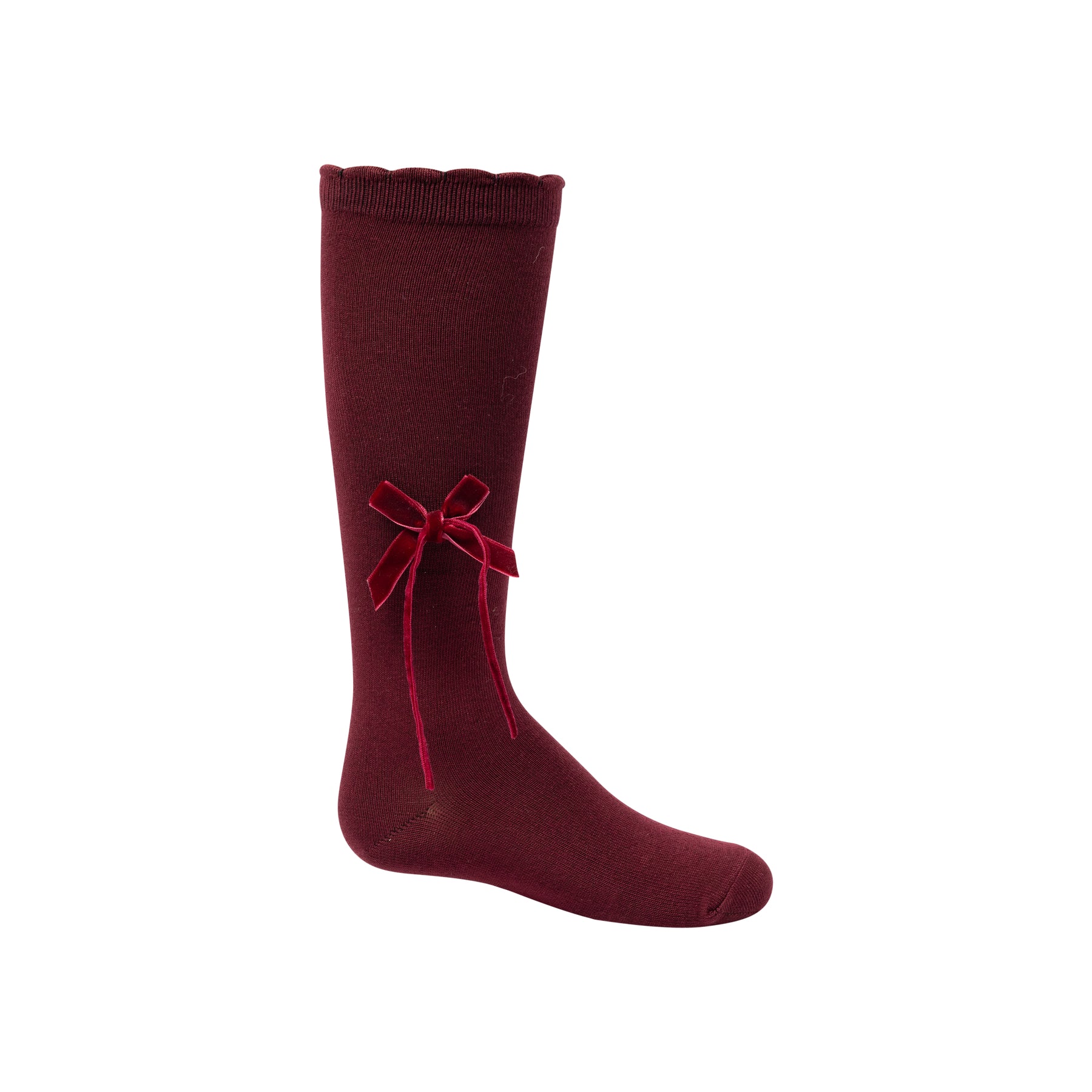Thin Velvet Bow Knee