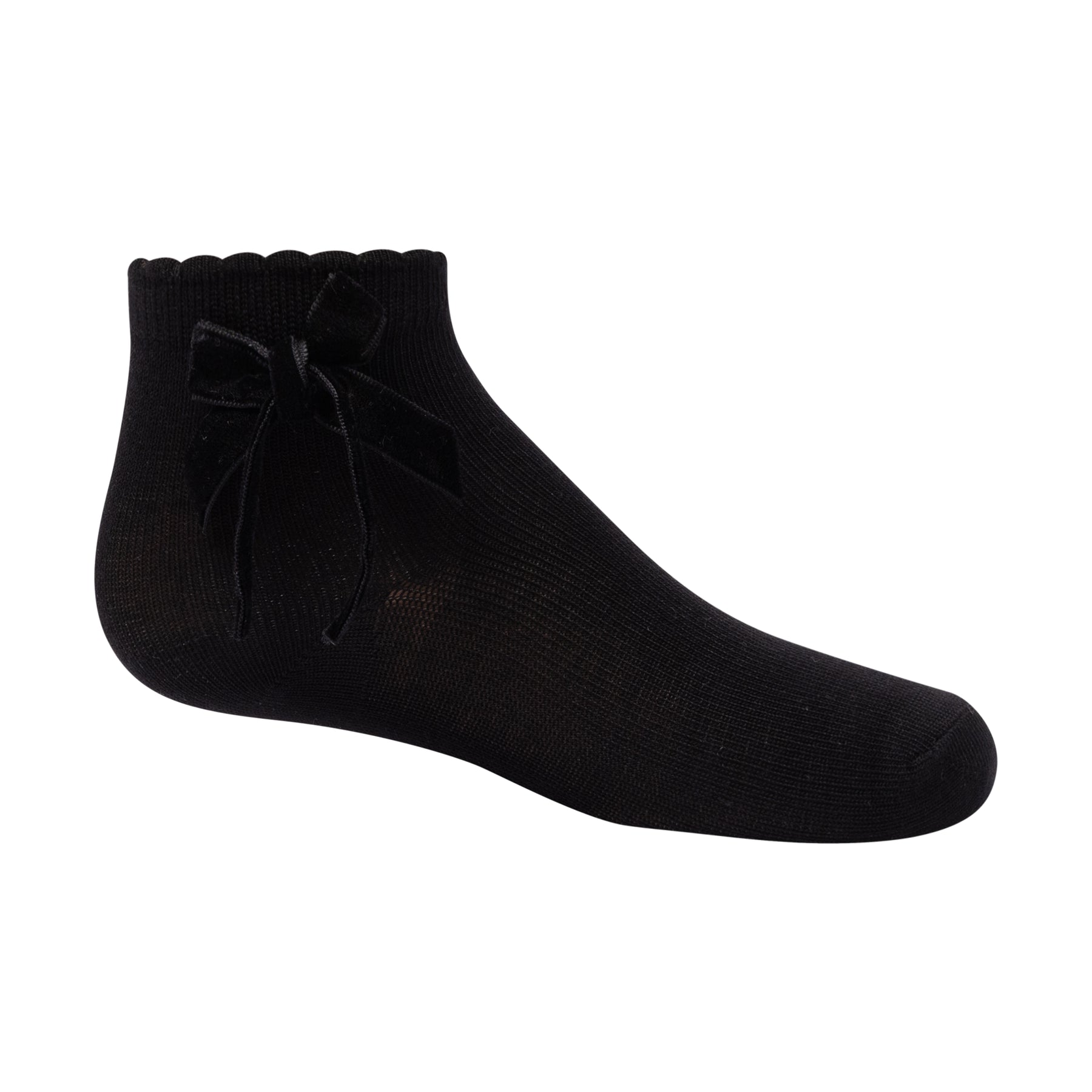 Thin Velvet Bow Ankle