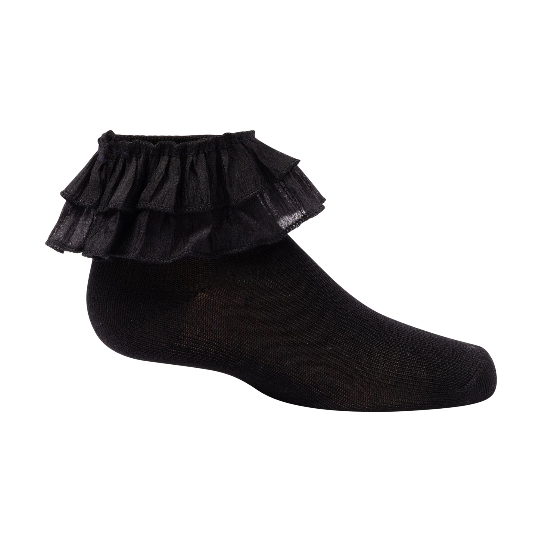 Chiffon Double Ruffle Ankle