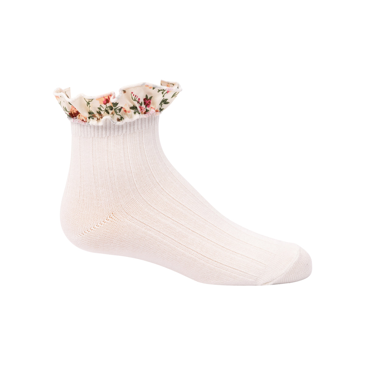 Floral Ruffle Ankle