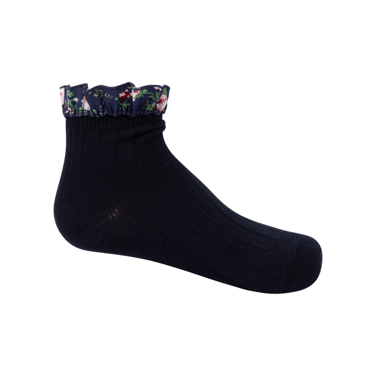 Floral Ruffle Ankle