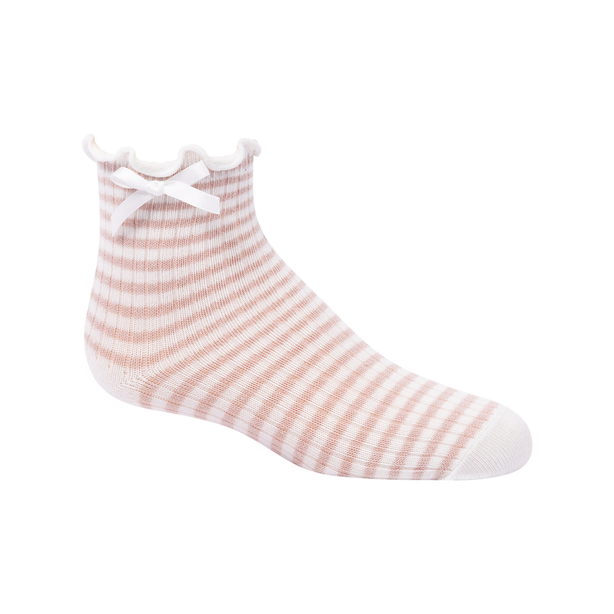 Striped Scalloped Edge Ankle