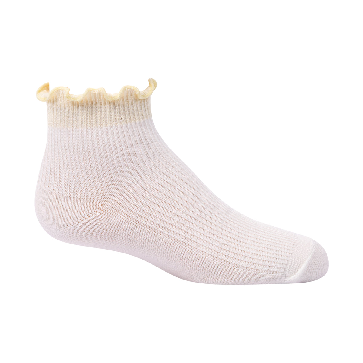 Colored Scalloped Edge Ankle