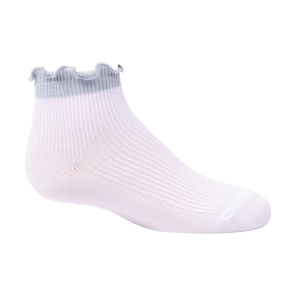 Colored Scalloped Edge Ankle