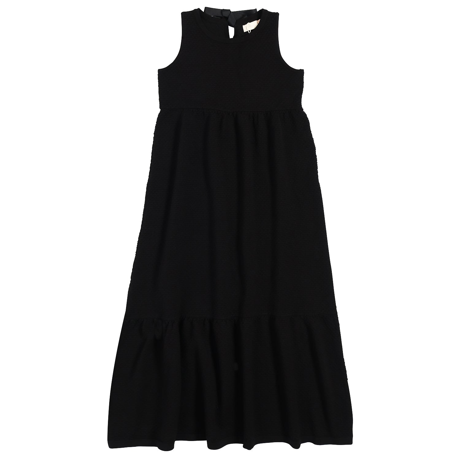 NUMU KNIT MAXI DRESS WITH BACK BOW-black