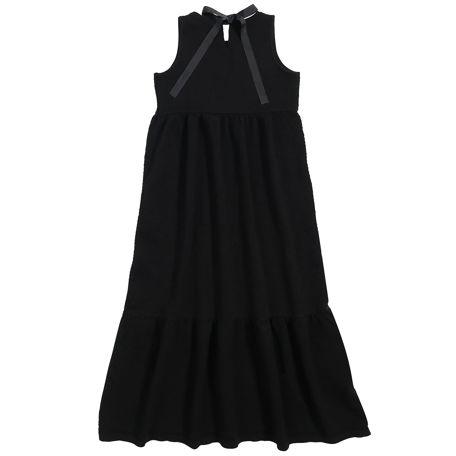 NUMU KNIT MAXI DRESS WITH BACK BOW-black