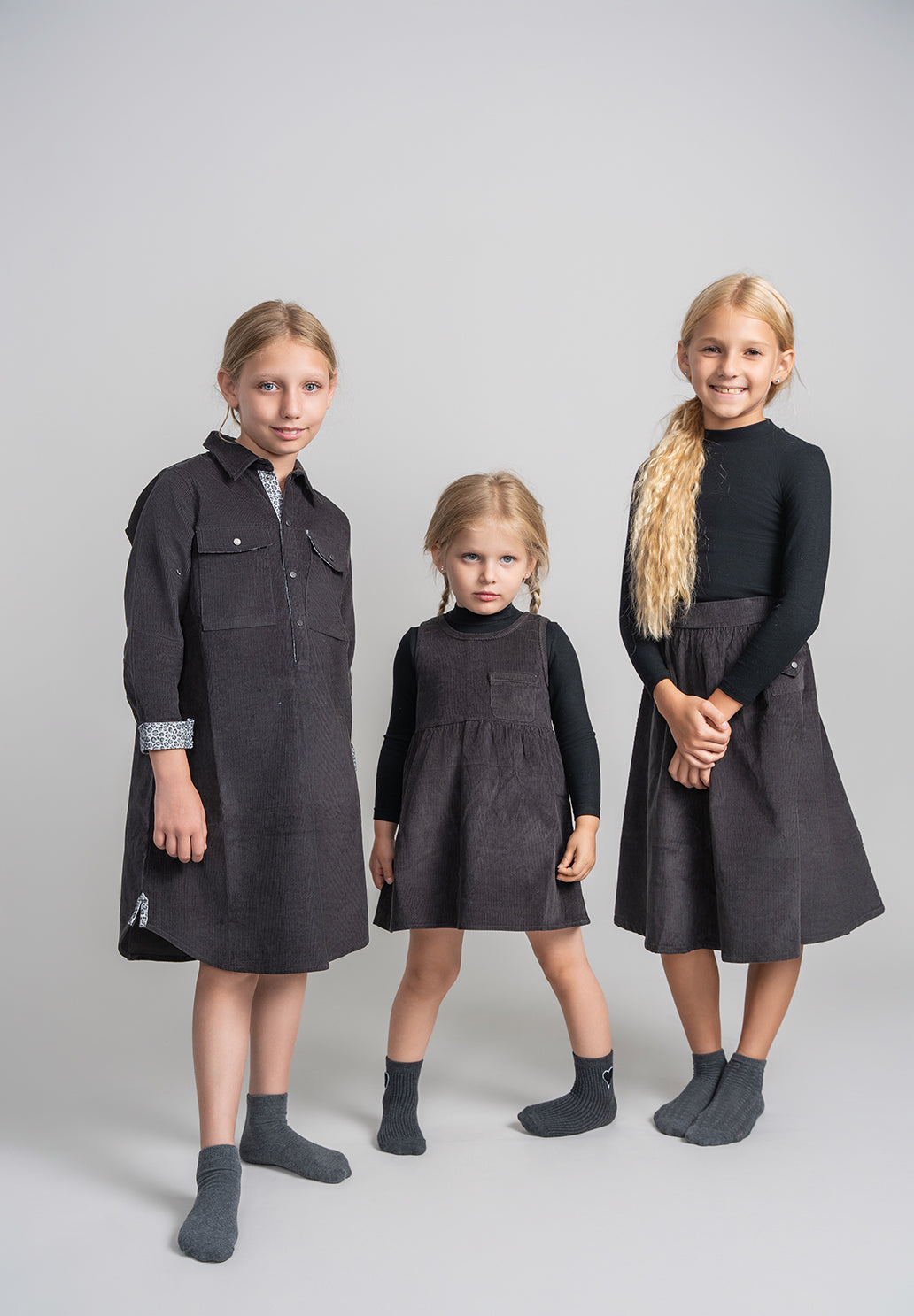 NUMU Corduroy Skirt Charcoal