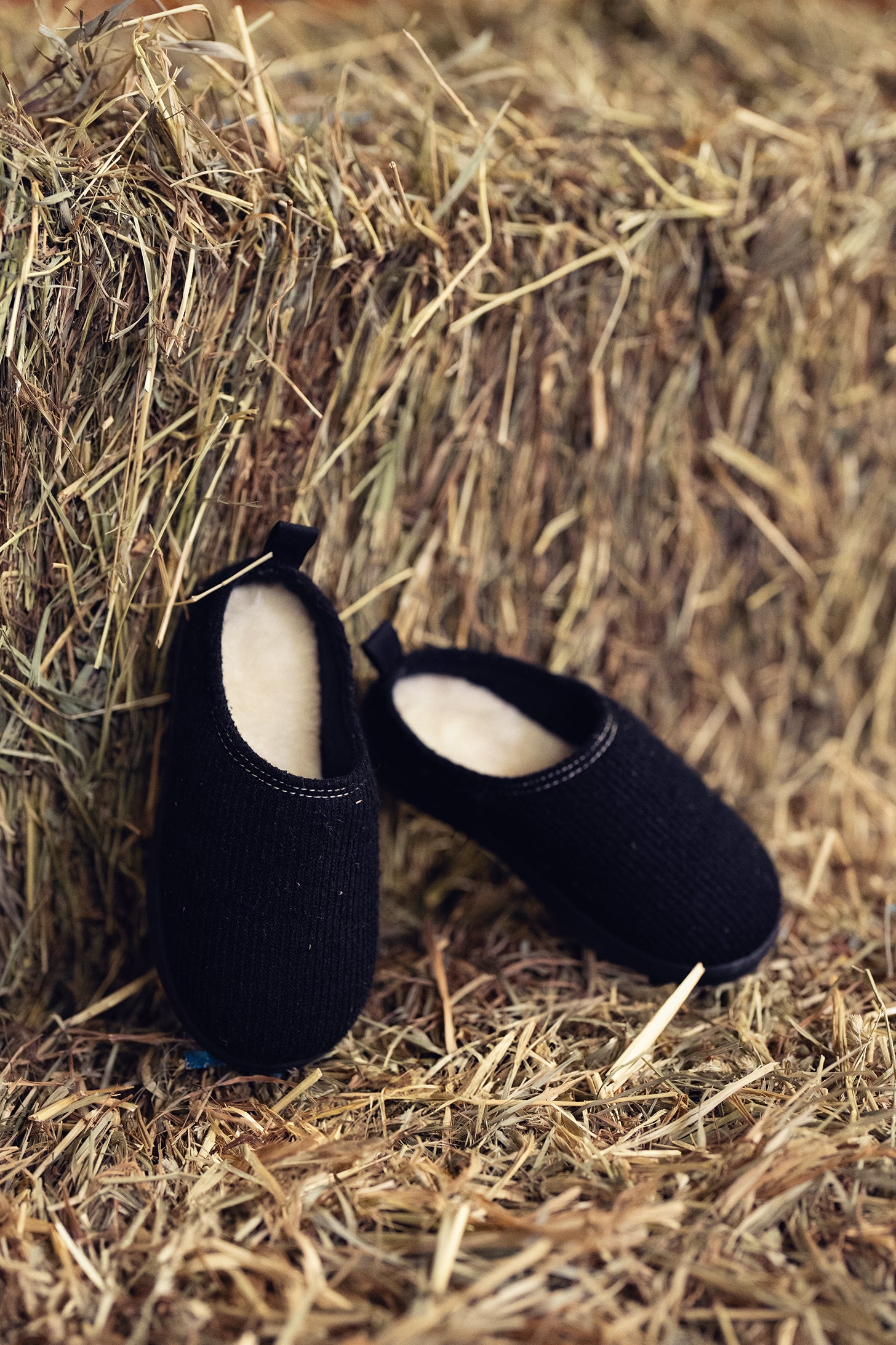 Shearling Embroidered Trim Slipper