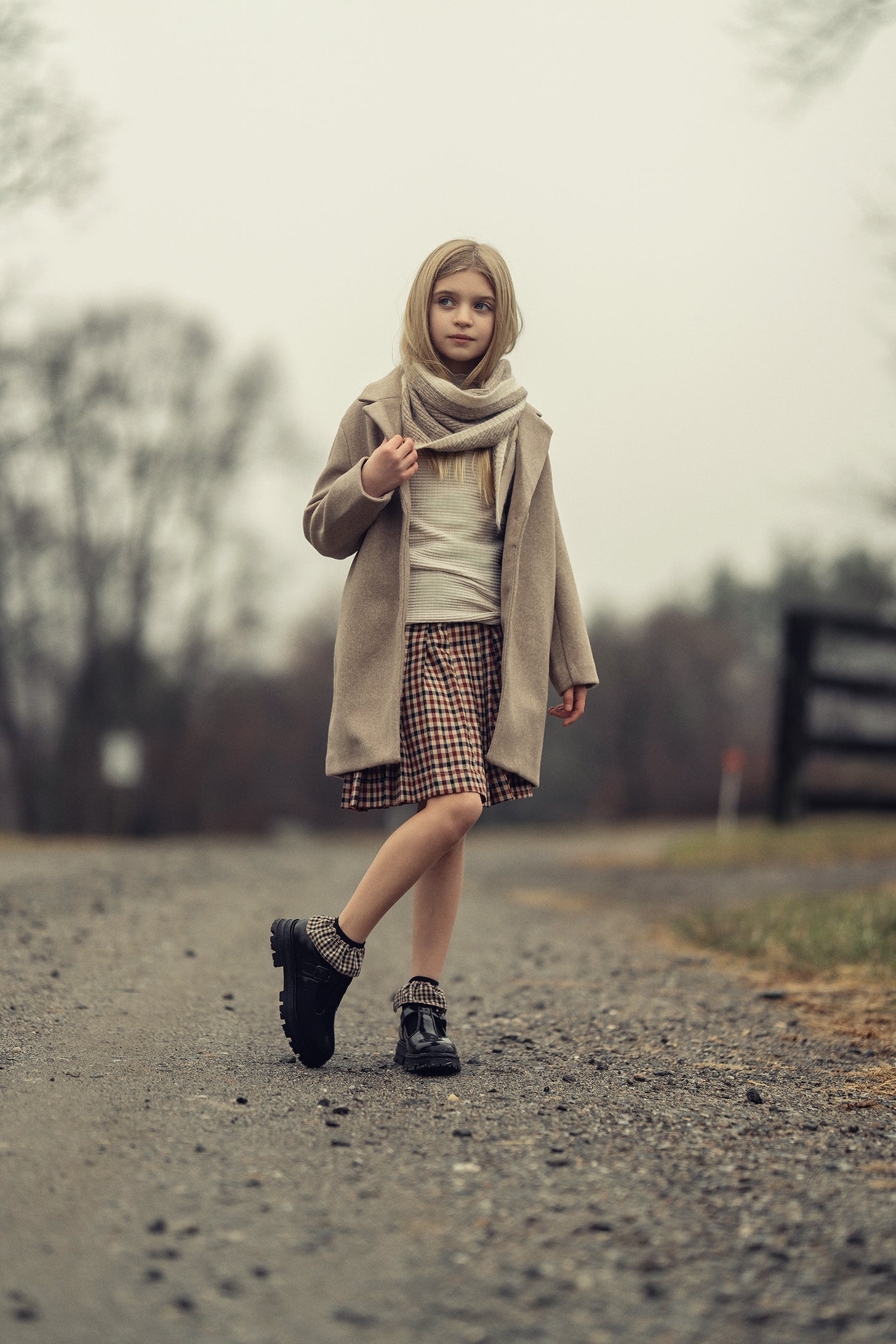 Plaid Ruffle Ankle