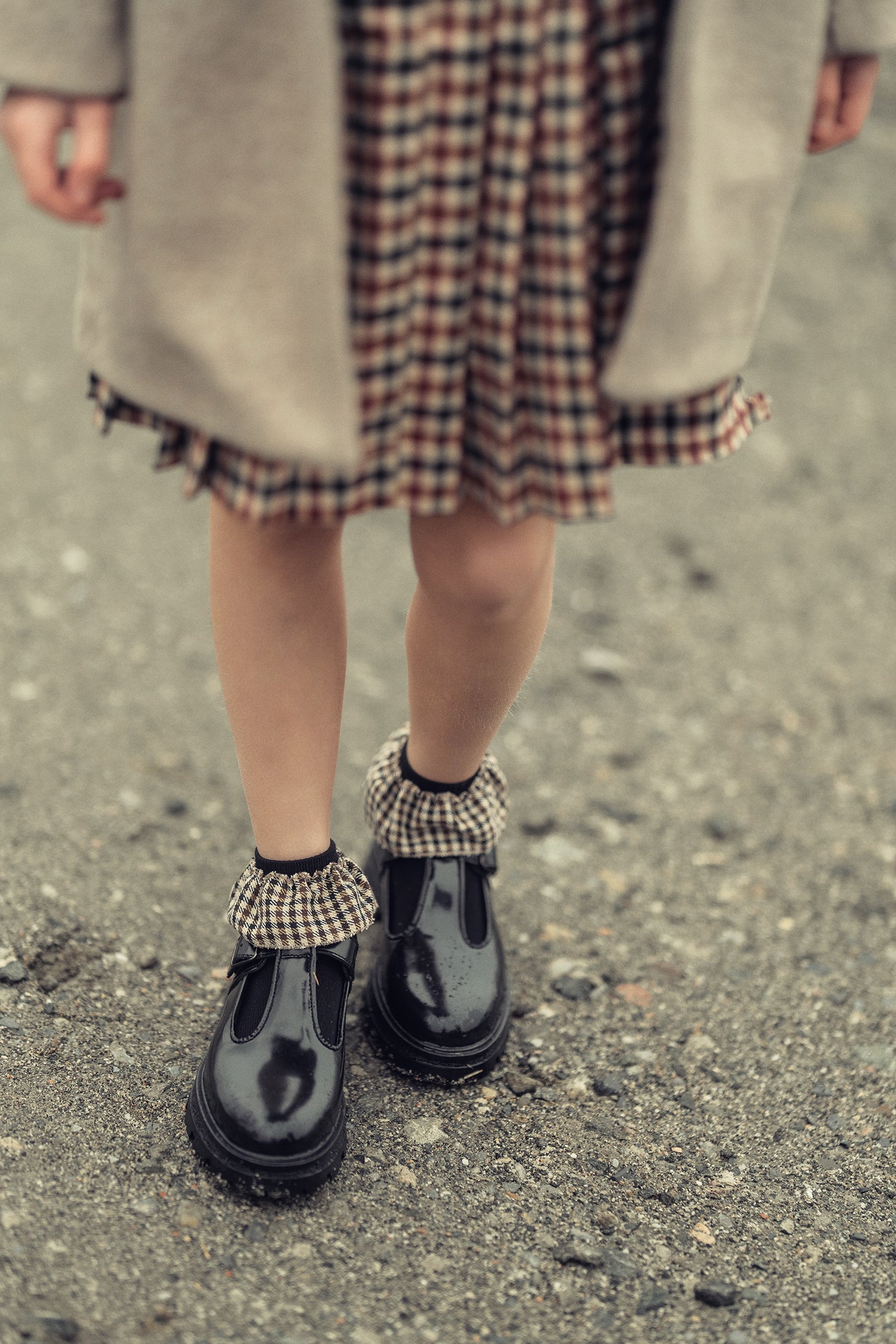 Plaid Ruffle Ankle