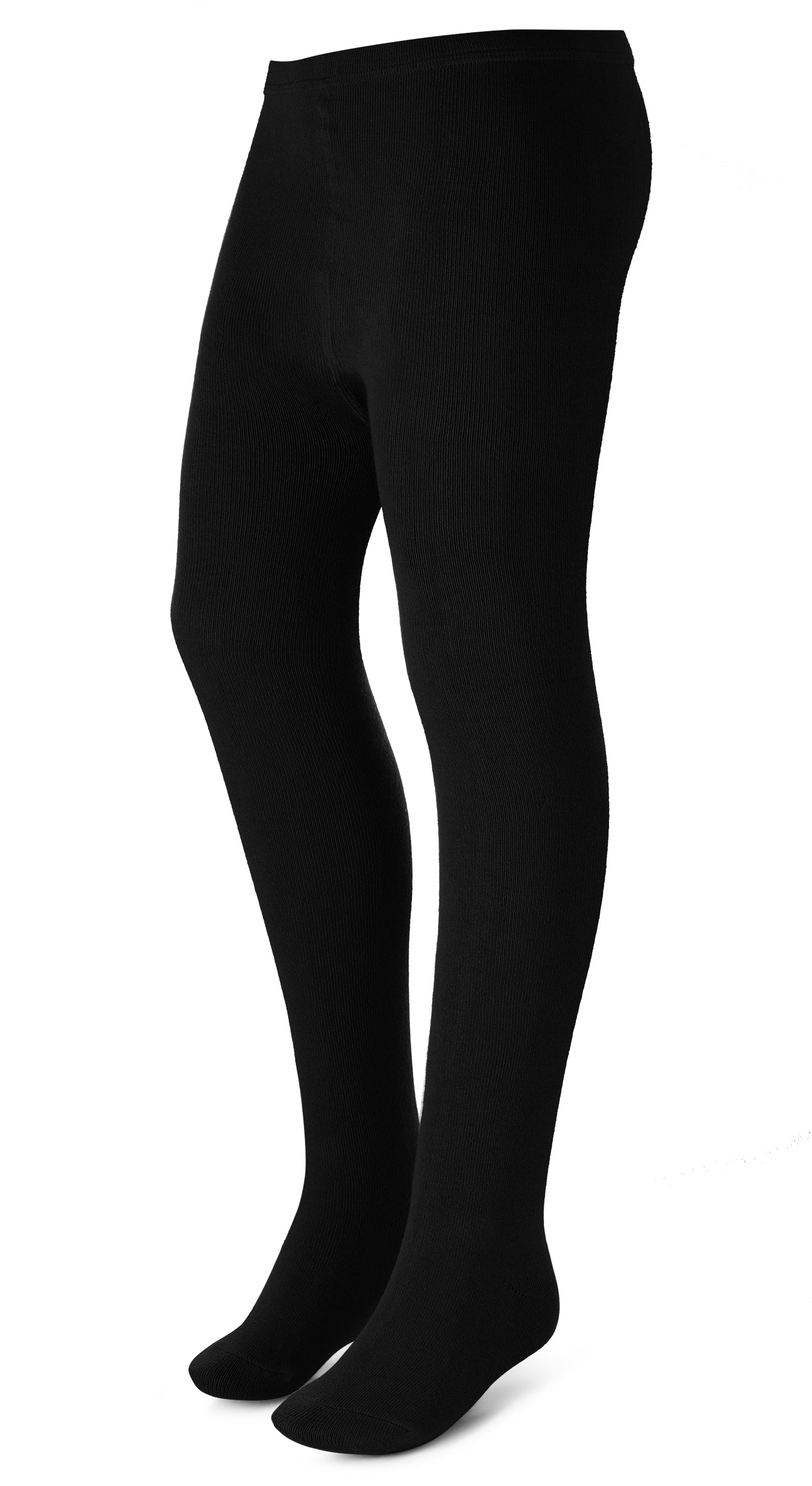 Cotton Flat Tights Black