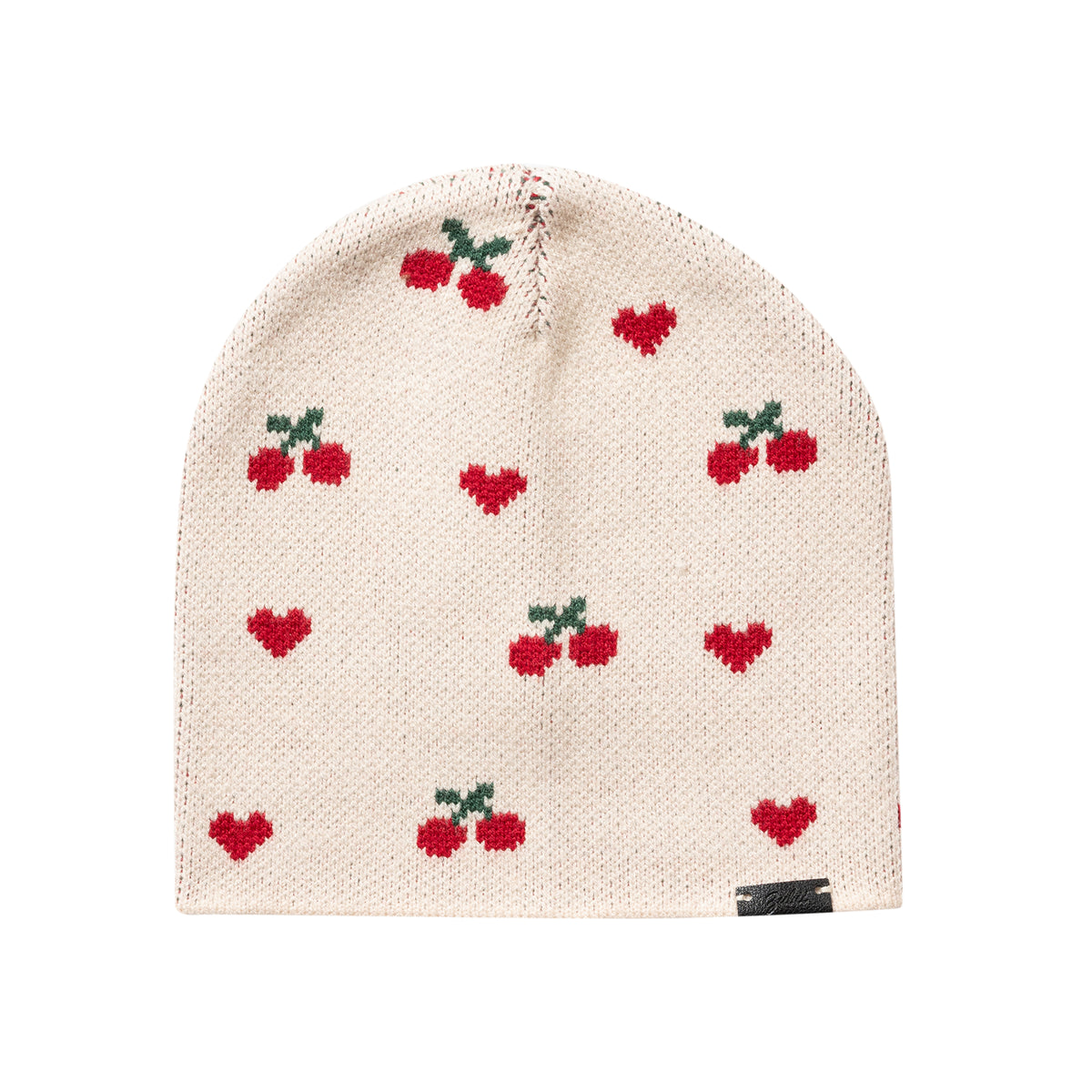 Cherry Heart Print Beanie