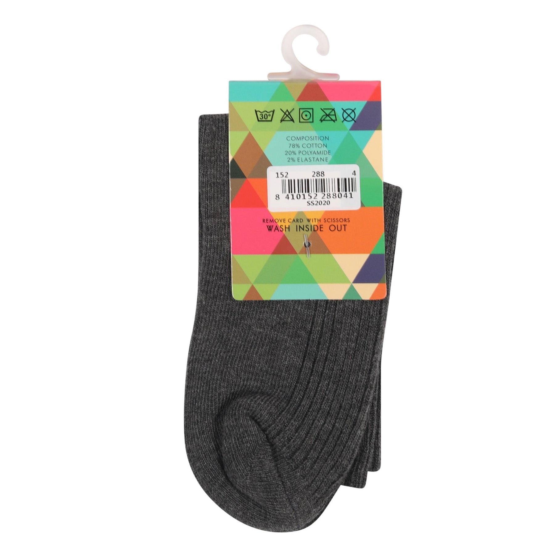 Thin Ribbed Crew Sock