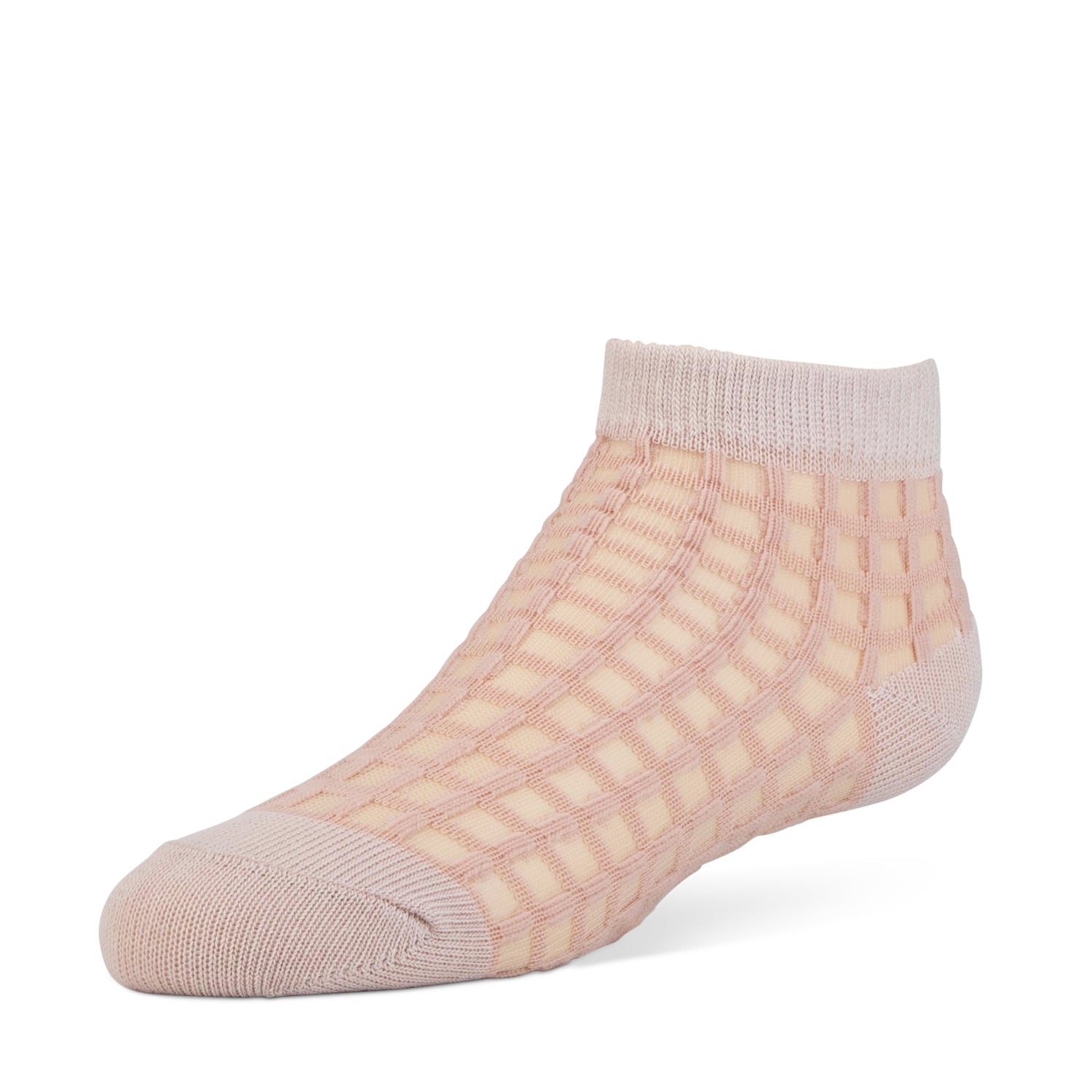 Sheer Checkered Ankle