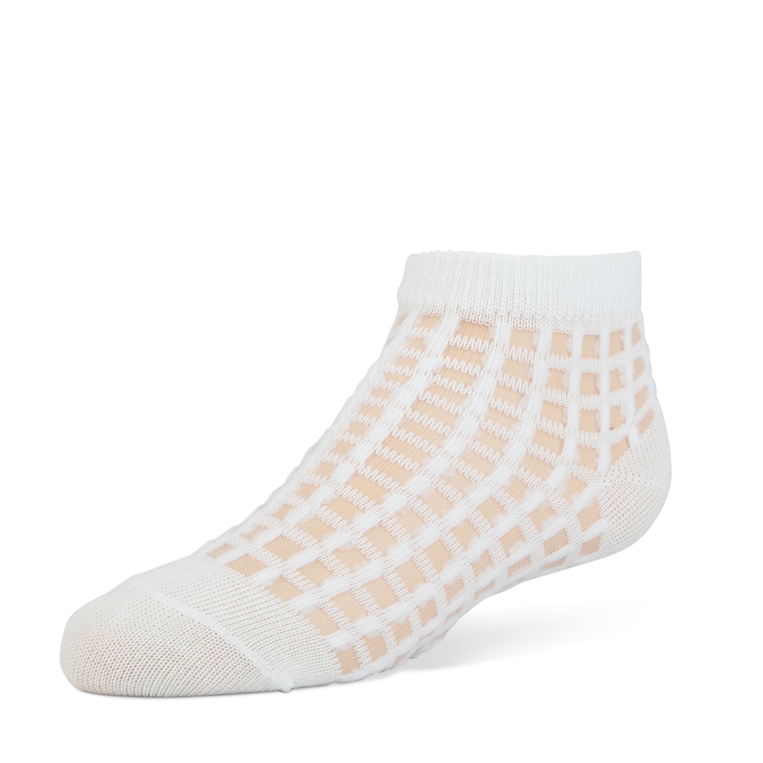 Sheer Checkered Ankle
