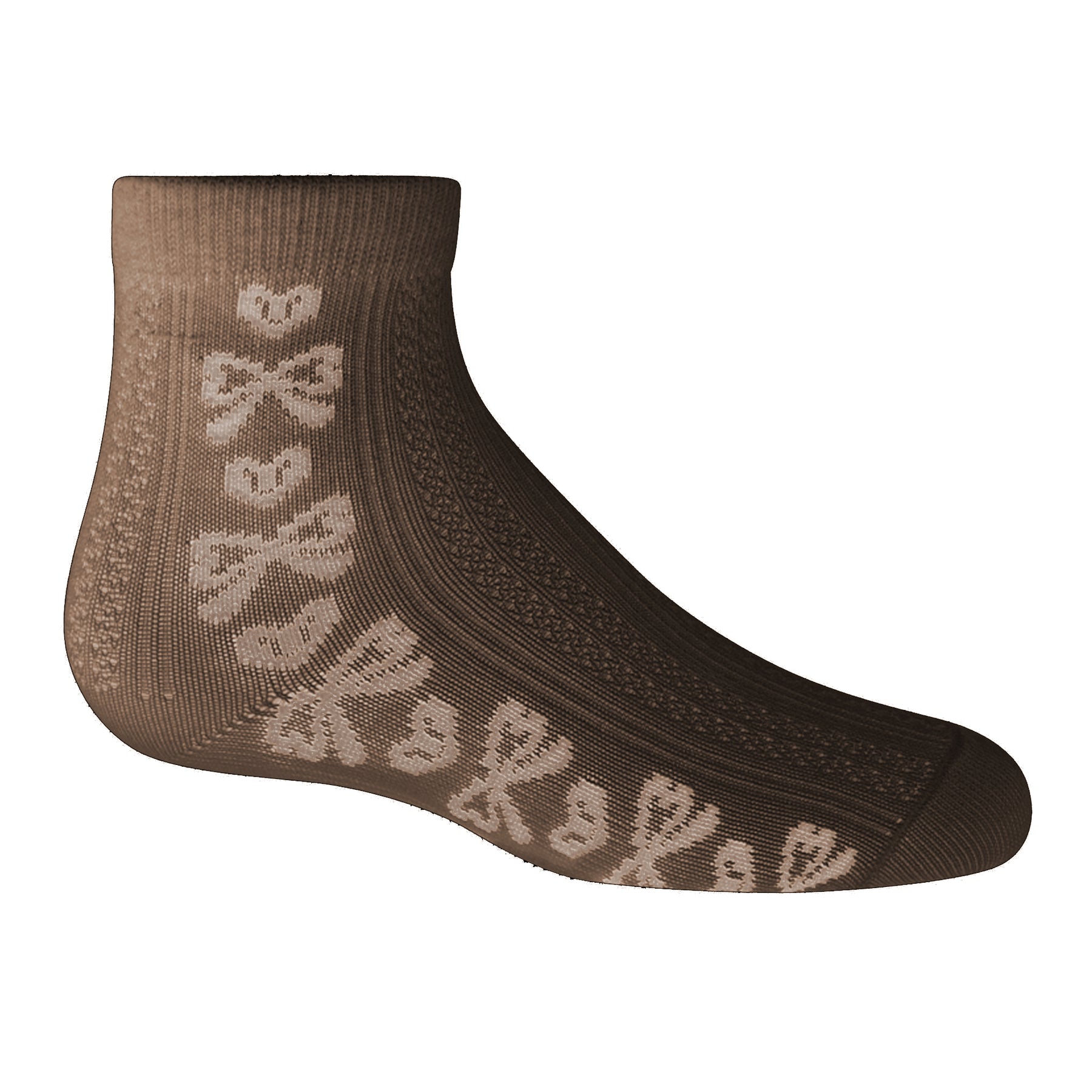 Textured Heart/Bow Ankle