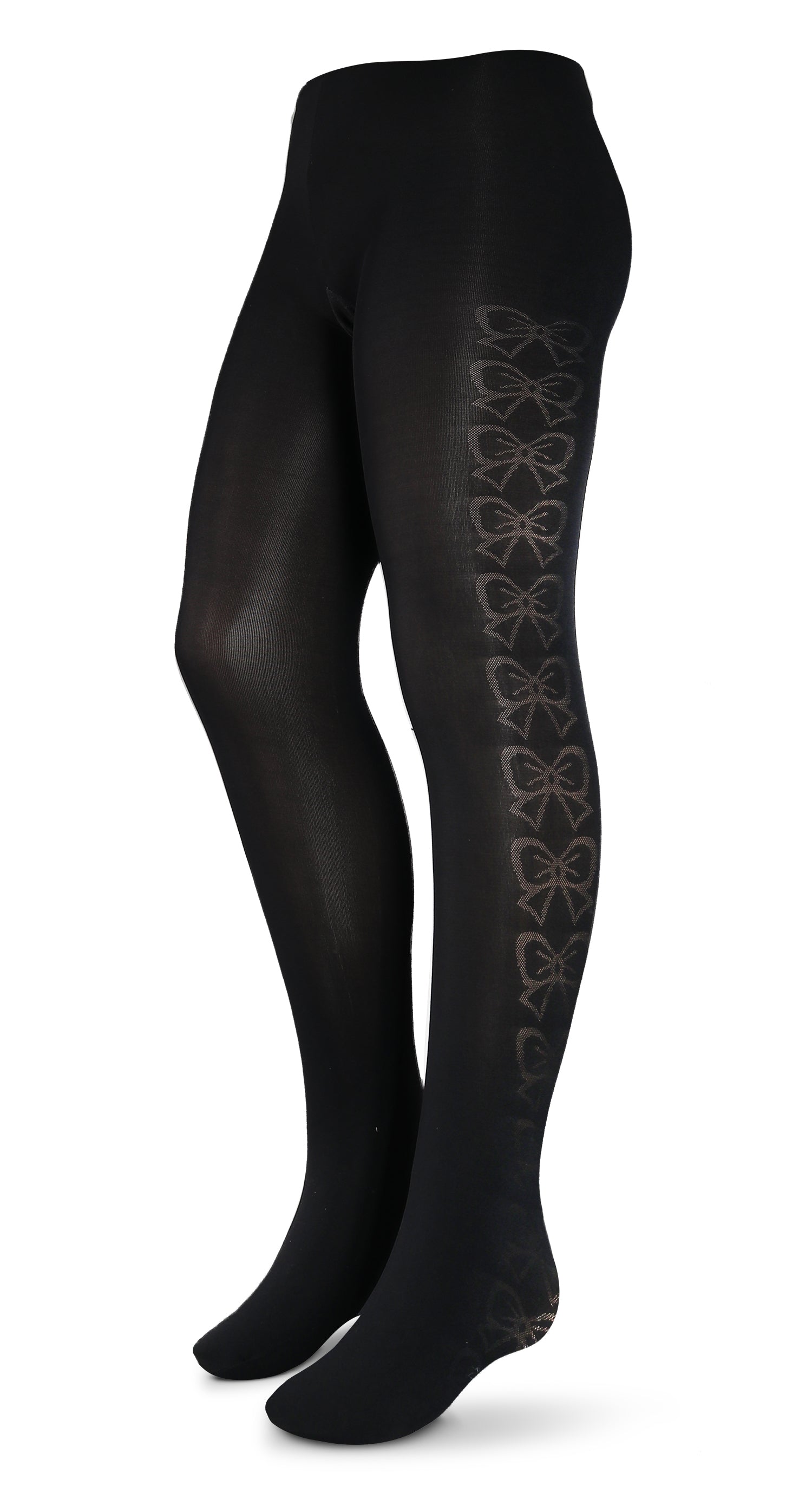 Bows Texture Microfiber Tights