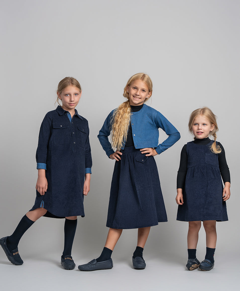 NUMU Corduroy Skirt Navy