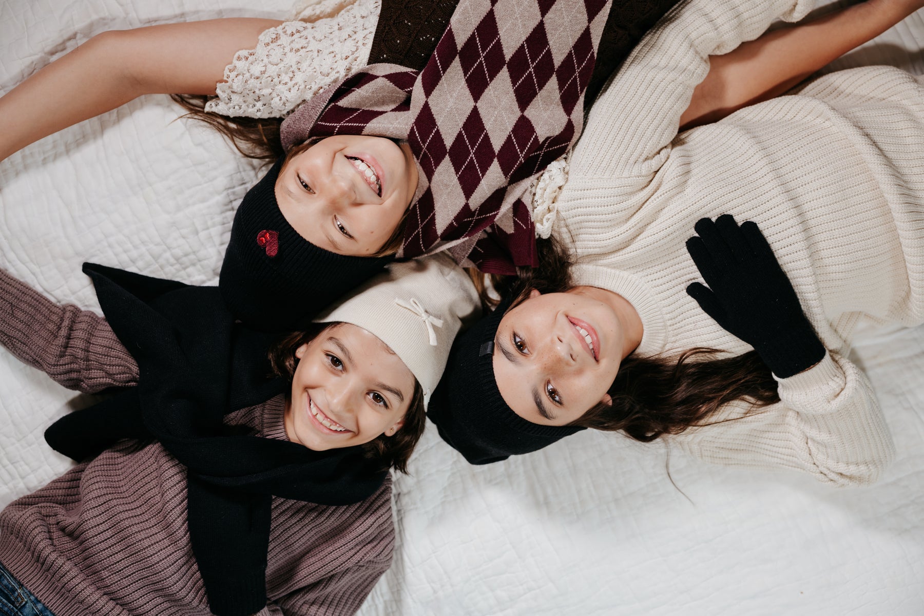 Embroidered Double Heart Beanie with Cuff