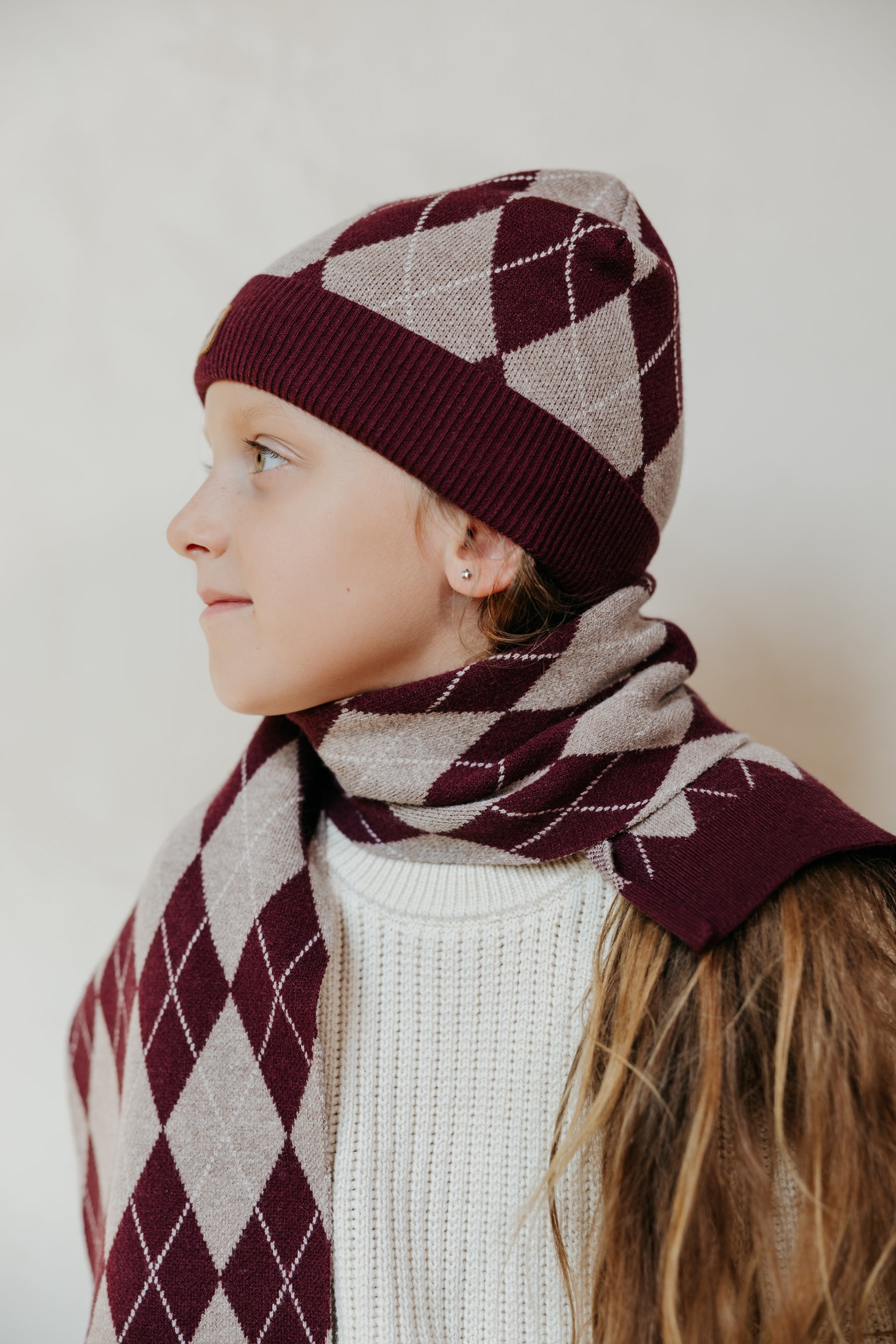 Argyle Knit Scarf