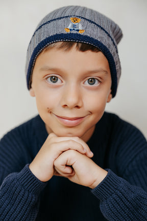 Striped Teddy Beanie