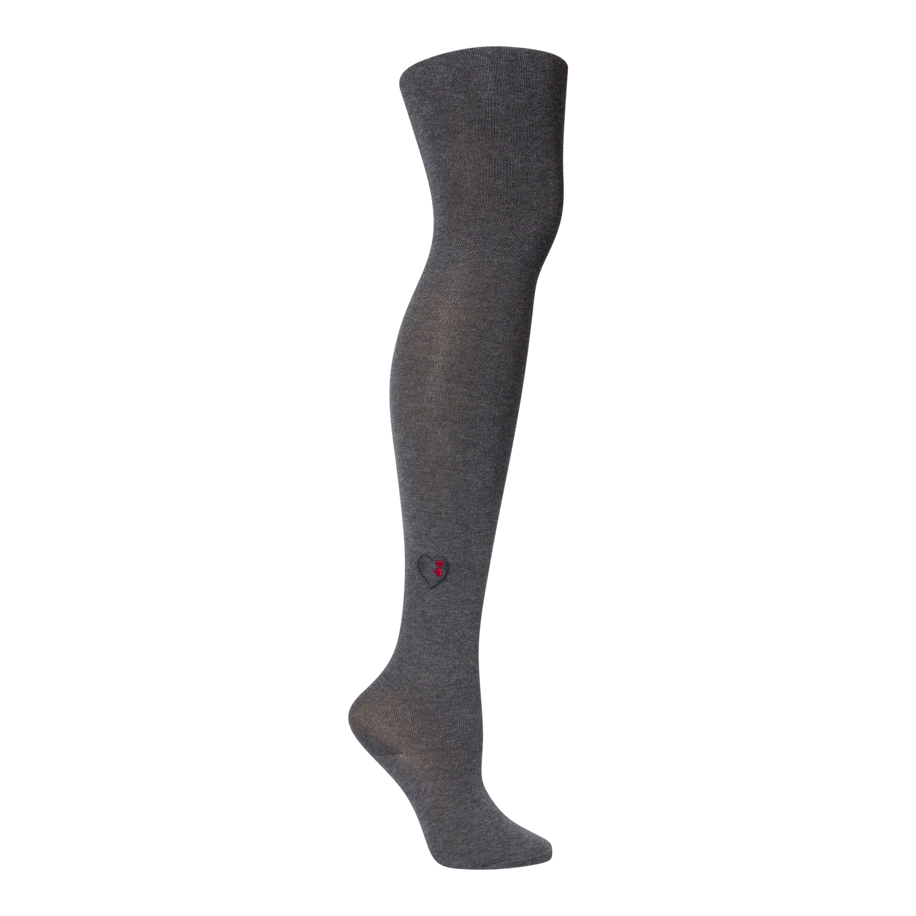 Embroidered Double Heart Tights