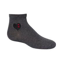 Embroidered Double Heart Ankle