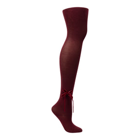 Thin Velvet Bow Tights