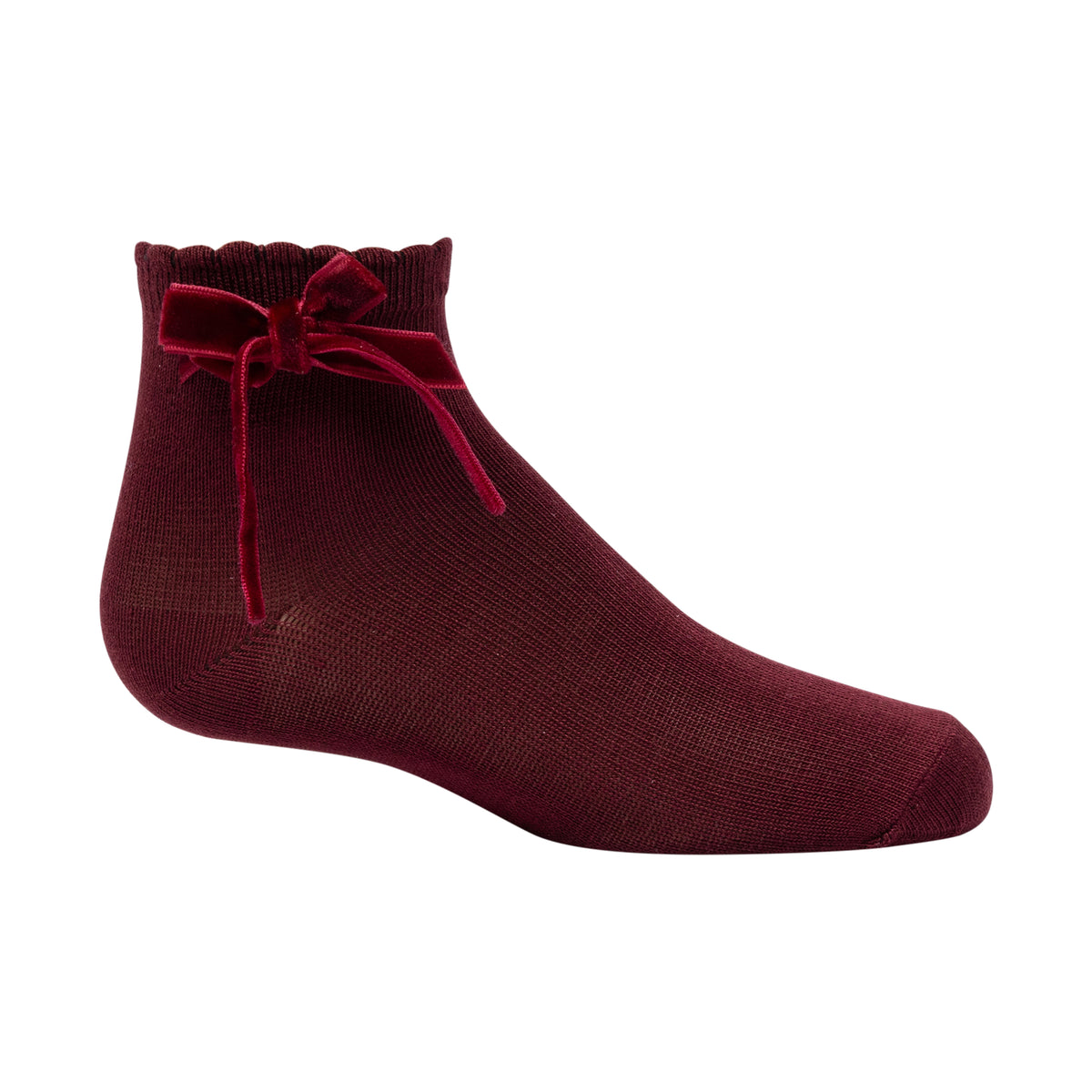 Thin Velvet Bow Ankle
