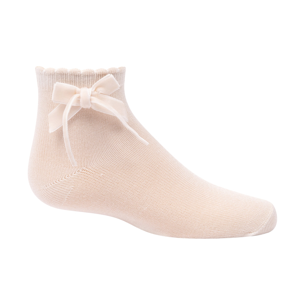 Thin Velvet Bow Ankle