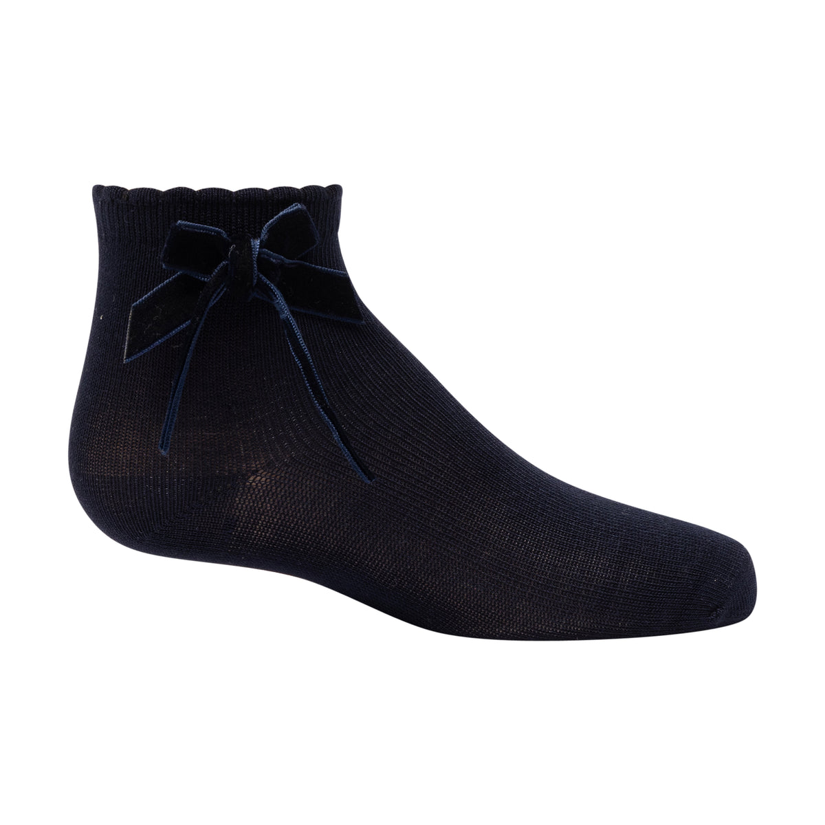 Thin Velvet Bow Ankle