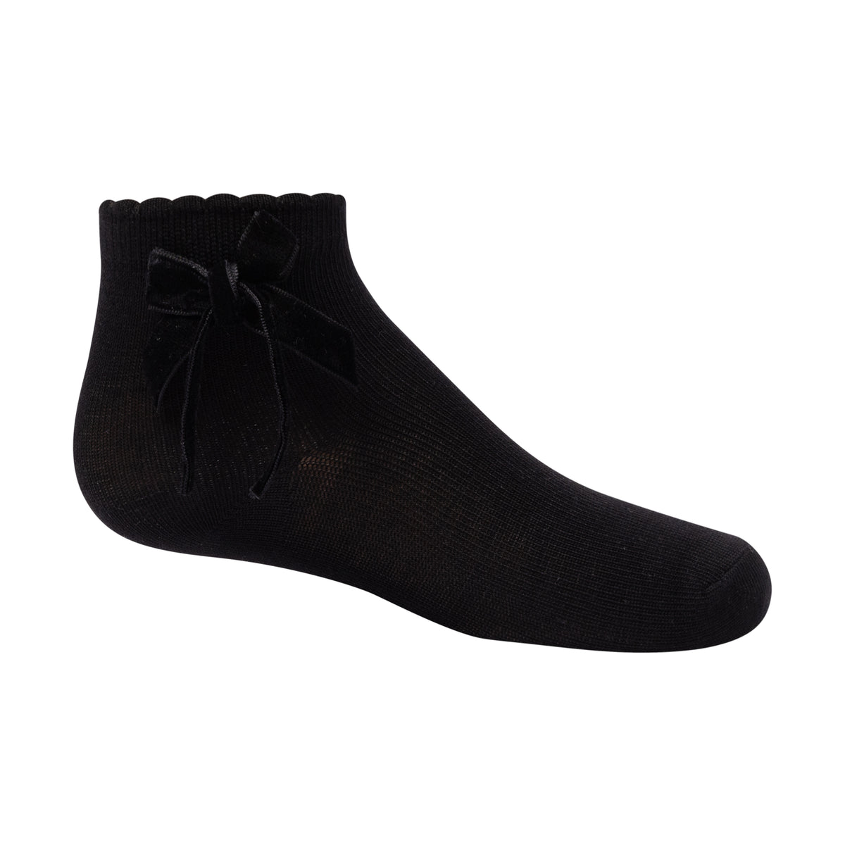 Thin Velvet Bow Ankle