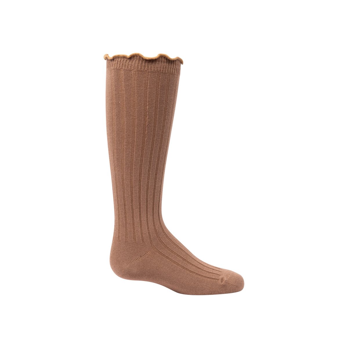 Contrast Scalloped Edge Knee