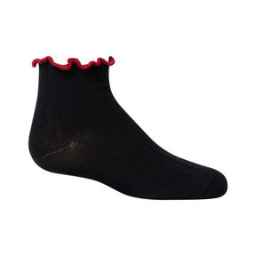 Contrast Scalloped Edge Ankle