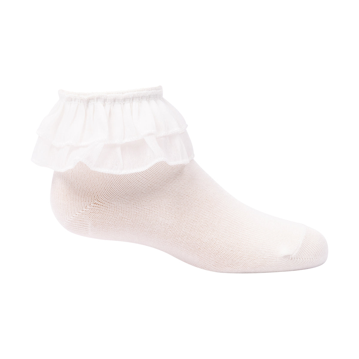 Chiffon Double Ruffle Ankle