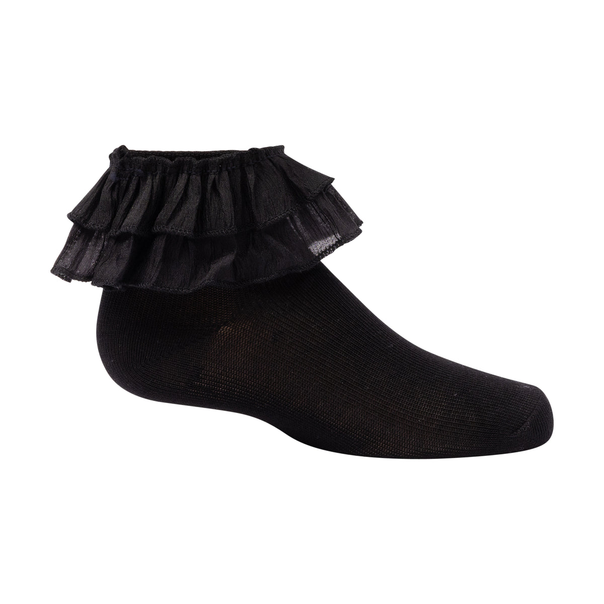 Chiffon Double Ruffle Ankle