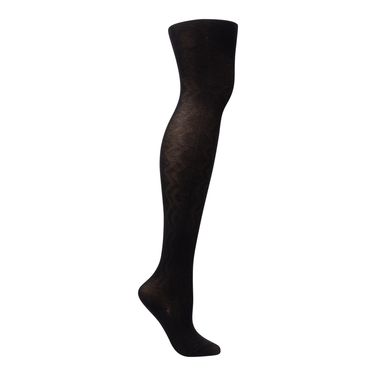 Zig Zag Modal Textured Tights
