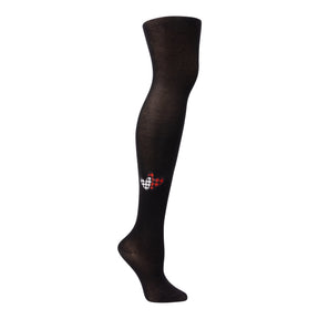 Checkered Heart Tights