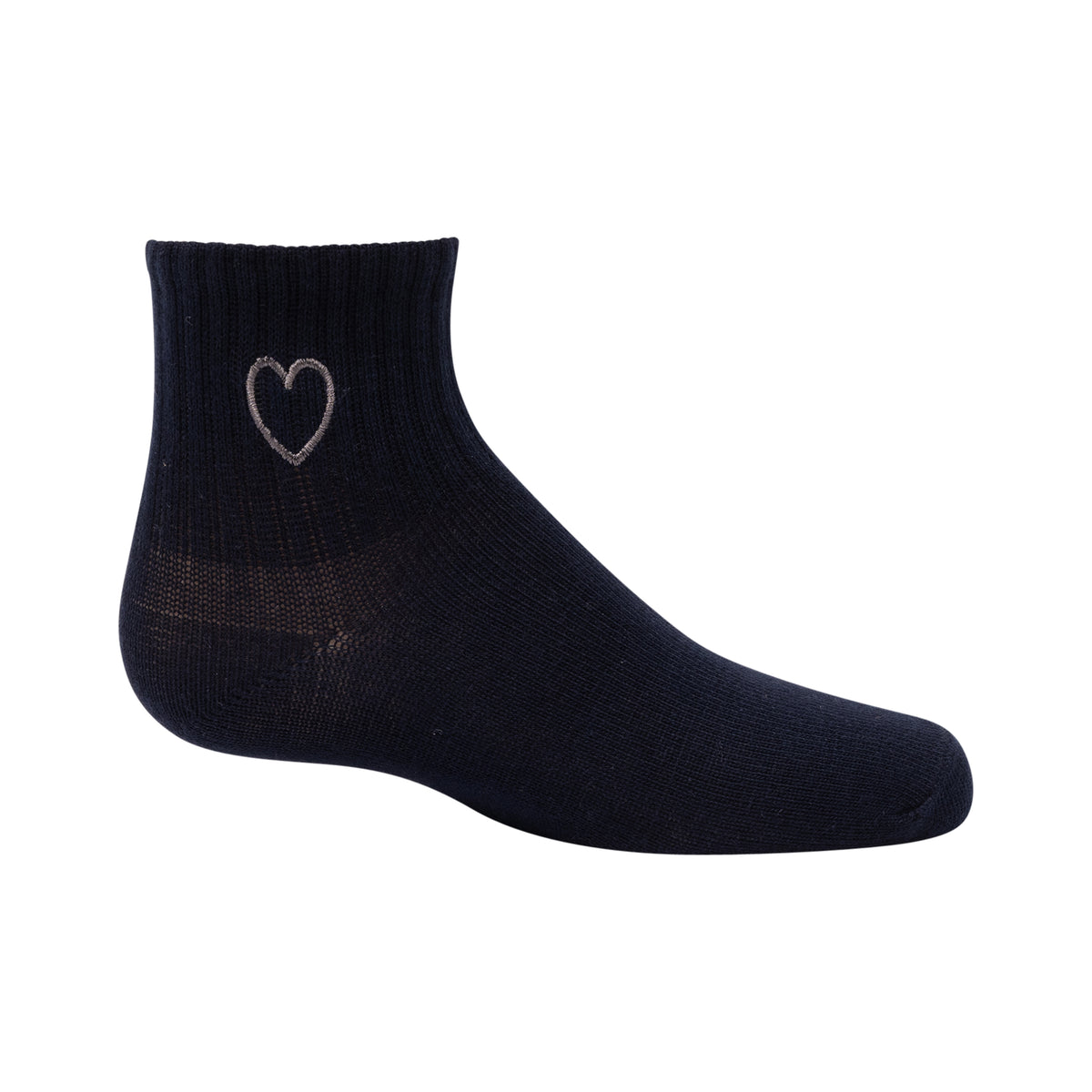 Embroidered Heart Ankle