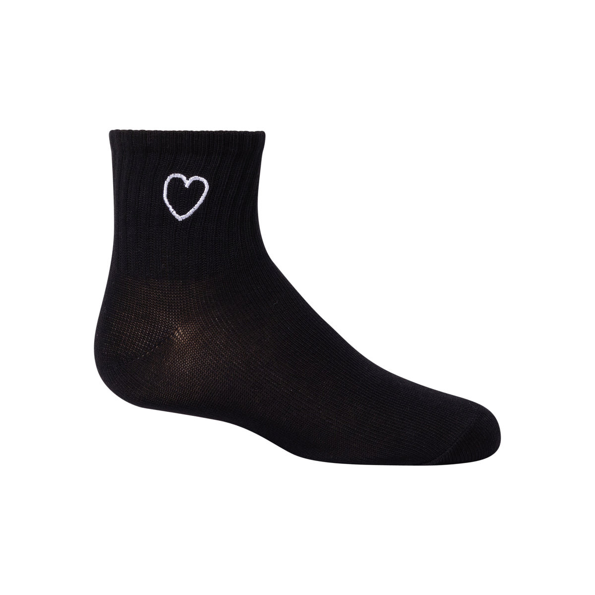 Embroidered Heart Ankle