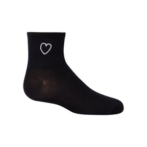 Embroidered Heart Ankle